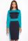Сукня жіноча офісна 120P067-1 (бірюзовий/синій)