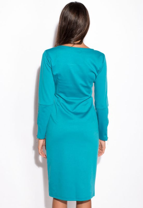 Сукня жіноча офісна 120P067-1 (бірюзовий/синій)