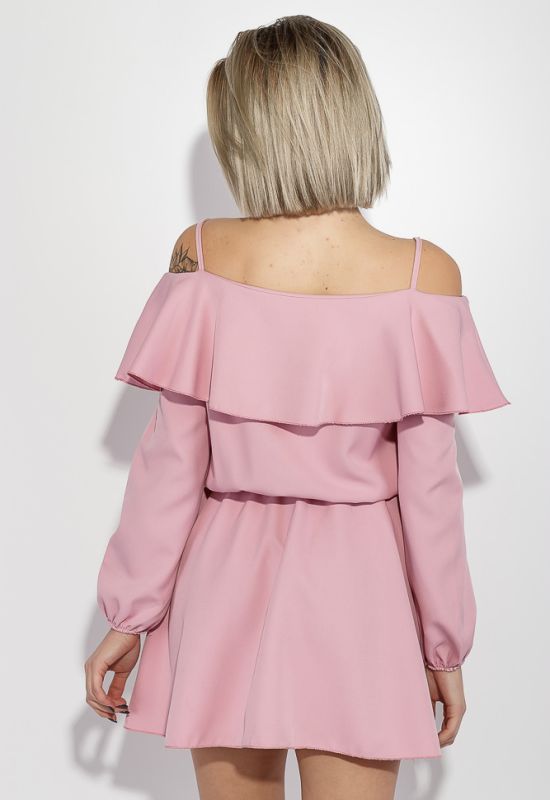 Сукня жіноча приспущені плечі ошатне 72PD152 (рожевий)