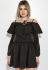 Сукня жіноча приспущені плечі ошатне 72PD152 (чорний)
