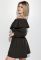 Сукня жіноча приспущені плечі ошатне 72PD152 (чорний)