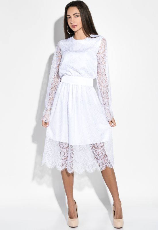 Платье женское роскошное кружево 95P8018 (белый)