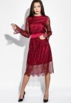 Платье женское роскошное кружево 95P8018 (бордовый)
