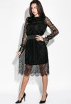Платье женское роскошное кружево 95P8018 (черный)