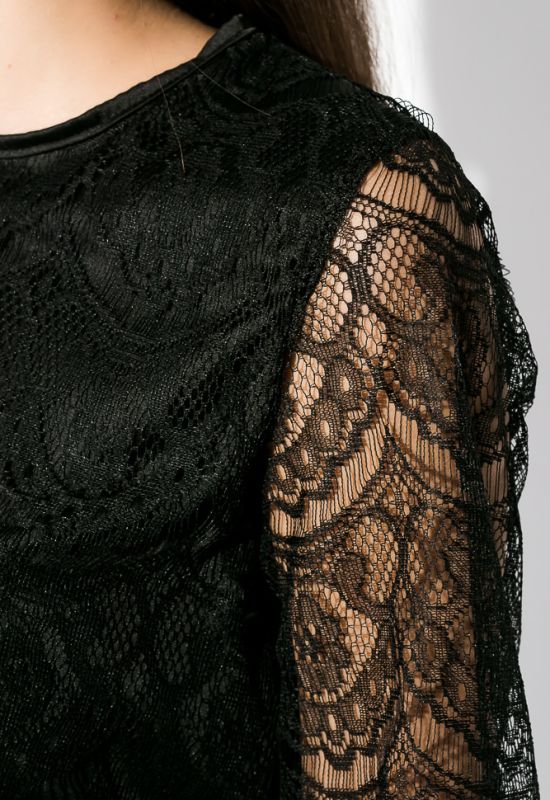 Платье женское роскошное кружево 95P8018 (черный)