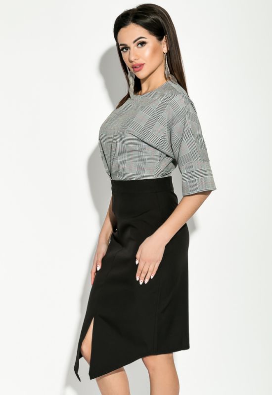 Сукня жіноча з асиметричною спідницею 95P7051 (чорний)