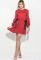 Платье женское с бантиками на боках 69PD1053 (красный/меланжевый)