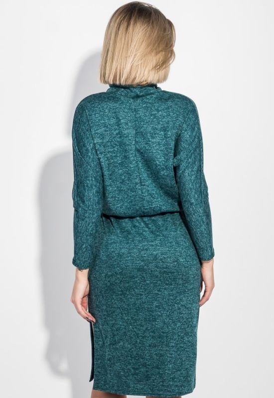 Платье женское с боковым разрезом 72PD209 (зеленый/меланжевый)