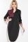 Платье женское с драпировкой на подоле 74PD332 (бордовый/черный)