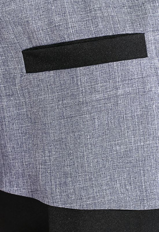 Сукня жіноча з драпіруванням на подолі 74PD332 (джинсовий/чорний)