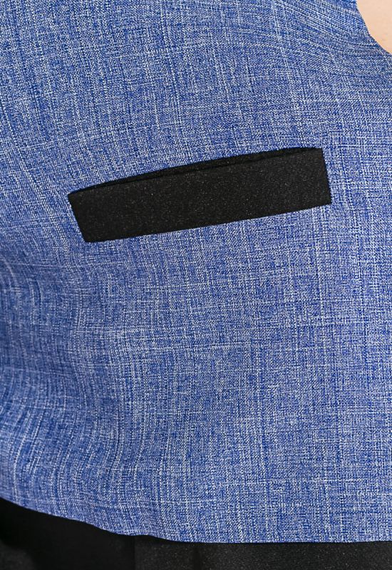 Сукня жіноча з драпіруванням на подолі 74PD332 (синій/чорний)