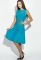 Сукня жіноча з гіпюровими вставками 78P0012 (бірюзовий)