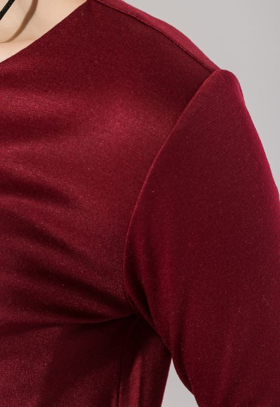 Сукня жіноча з кишенею 70PD5020 (бордовий)