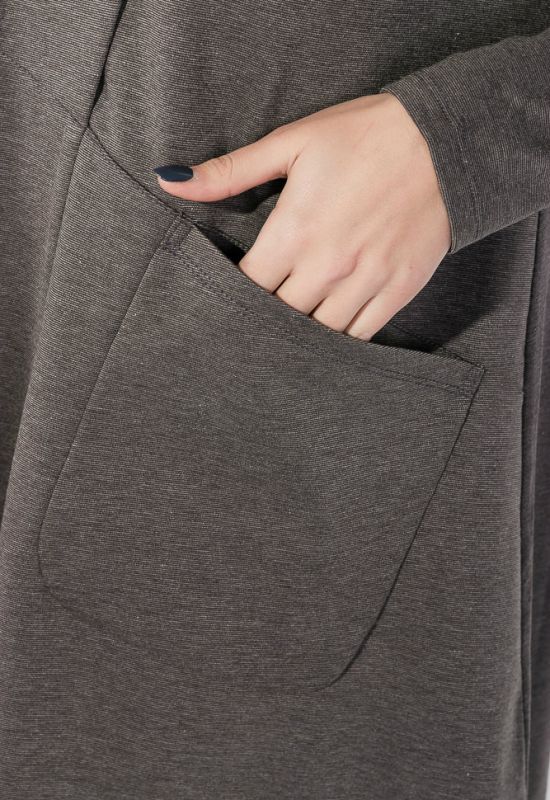 Платье женское с карманом 70PD5020 (серый/меланжевый)