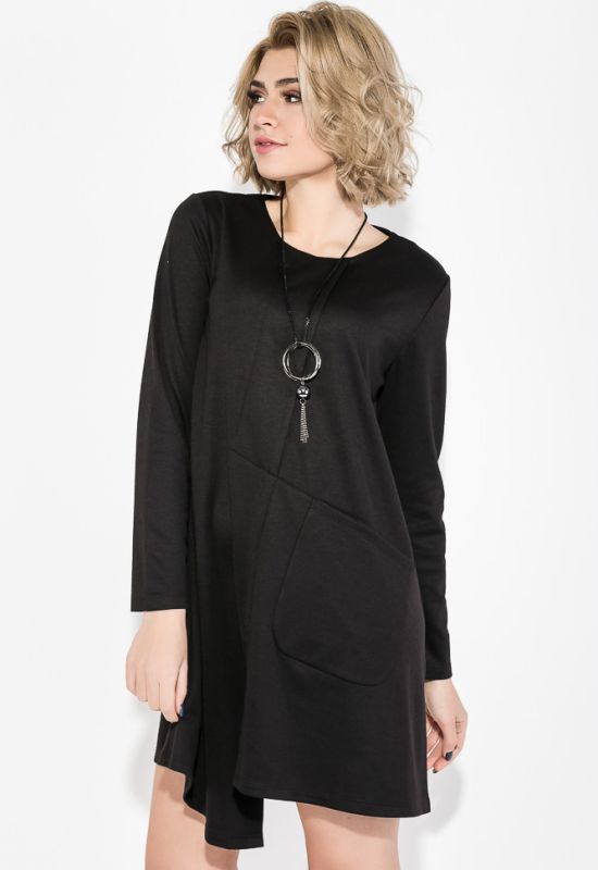 Платье женское с карманом 70PD5020 (черный)
