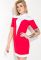 Платье женское с классическим воротничком 74P138 (красный/белый)