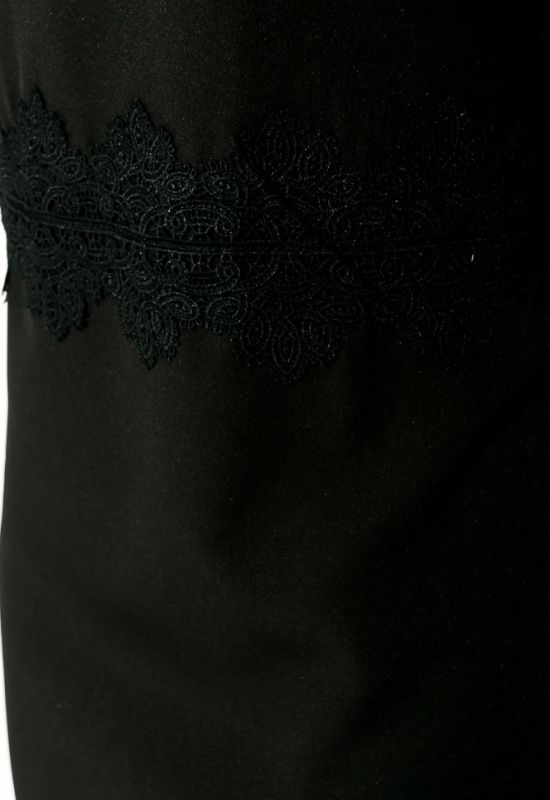 Платье женское с кружевной оборкой на юбке 95P8011 (черный)