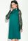 Сукня жіноча з мереживними рукавами 95P8014 (зелений)