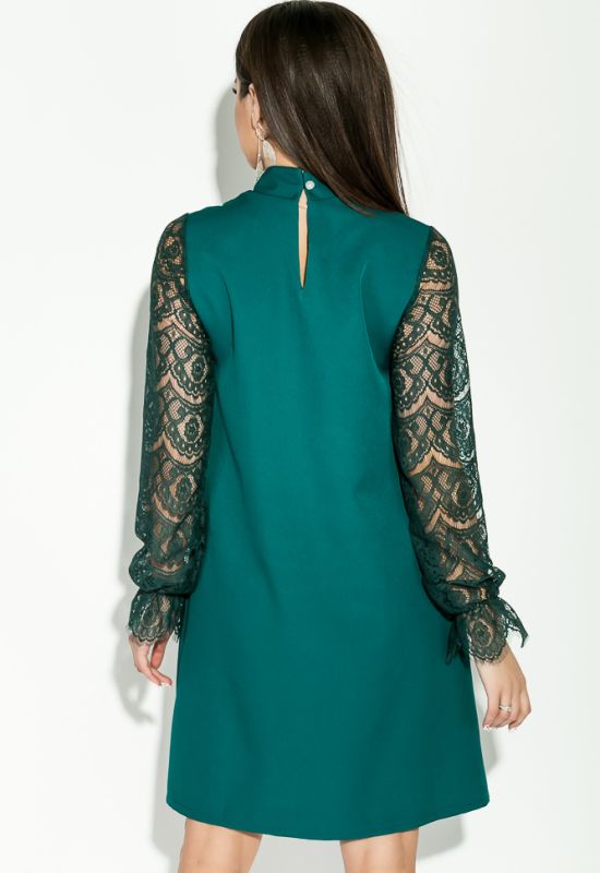 Платье женское с кружевными рукавами 95P8014 (зеленый)