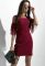 Платье женское с кружевными вставками 83P1527 (бордовый)