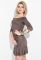 Платье женское с мягкой ткани 64PD276 (кофейный)