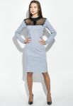 Платье женское с нежным кружевом 78P05052 (серый)