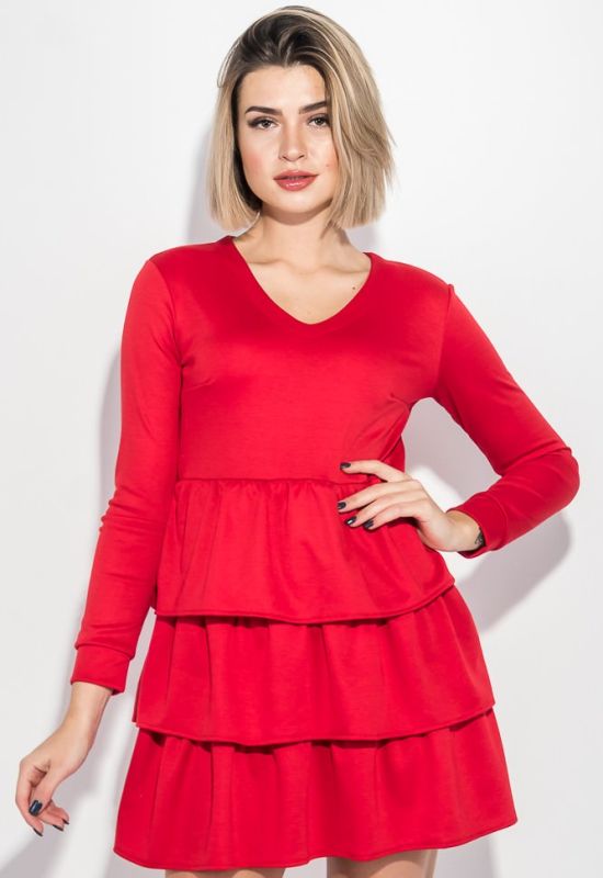 Платье женское с оборками 72PD204-1 (красный)