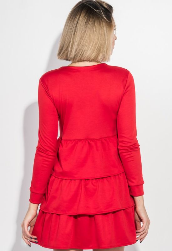Платье женское с оборками 72PD204-1 (красный)