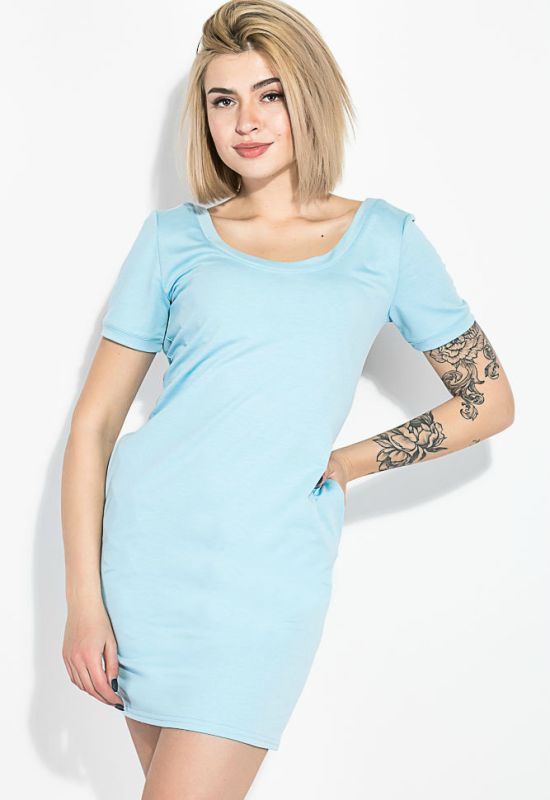 Платье женское с открытой спиной 74P107 (голубой)