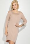 Платье женское с открытым плечом 76PD1120 (пудра)