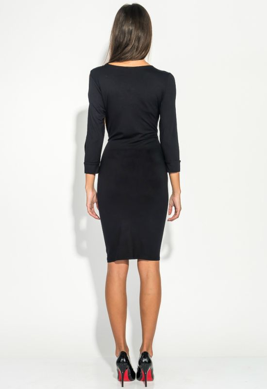 Платье женское с открытыми плечами 490F001 (черный)