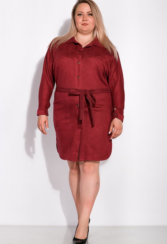 Платье женское с поясом 151P2948 (бордовый)