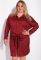 Платье женское с поясом 151P2948 (бордовый)