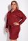 Платье женское с поясом 151P2948 (бордовый)