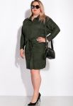 Сукня жіноча з поясом 151P2948 (темно-зелений)