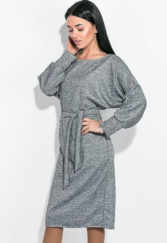 Сукня жіноча з поясом елегантна 76PD220 (світло-сірий)
