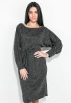 Платье женское с поясом элегантное 76PD220 (темно-серый)