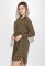 Платье женское с поясом легкое длинный рукав 64PD3391 (хаки)