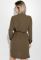 Платье женское с поясом легкое длинный рукав 64PD3391 (хаки)