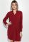 Сукня жіноча з поясом легка довгий рукав 64PD3391 (марсала)