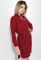 Сукня жіноча з поясом легка довгий рукав 64PD3391 (марсала)