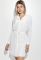 Платье женское с поясом легкое длинный рукав 64PD3391 (молочный)