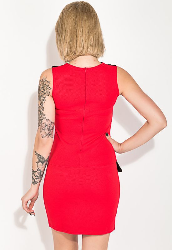Сукня жіноча з прорізом на грудях 74PD150 (червоний)