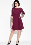Платье женское с пуговицами на спине 95P7071 (марсала)