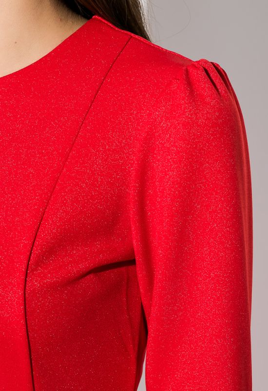 Платье женское с разрезом 95P5023 (красный)
