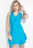 Платье женское с рюшами 74PD144 (бирюзовый)