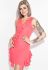 Платье женское с рюшами 74PD144 (коралловый)