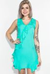 Сукня жіноча з рюшами 74PD144 (ментоловий)
