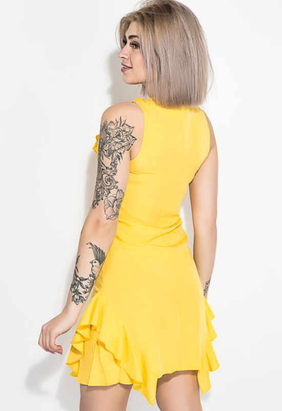 Платье женское с рюшами 74PD144 (желтый)