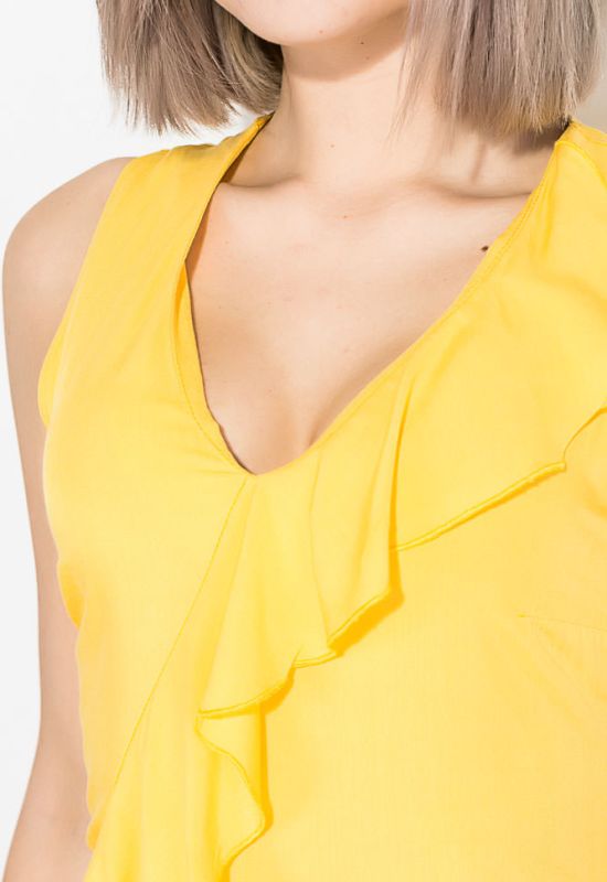 Платье женское с рюшами 74PD144 (желтый)